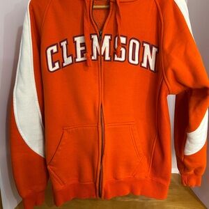 Colosseum Orange and White Fleece Hoodie‎